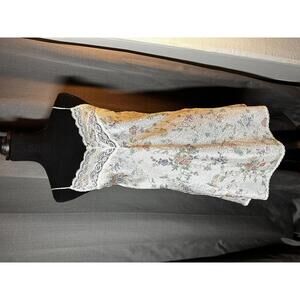 Floral Lace Trim Slip Dress